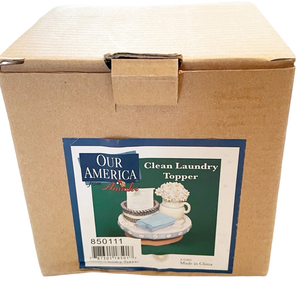 Our‎ America Clean Laundry Candle Topper NEW Home Decor